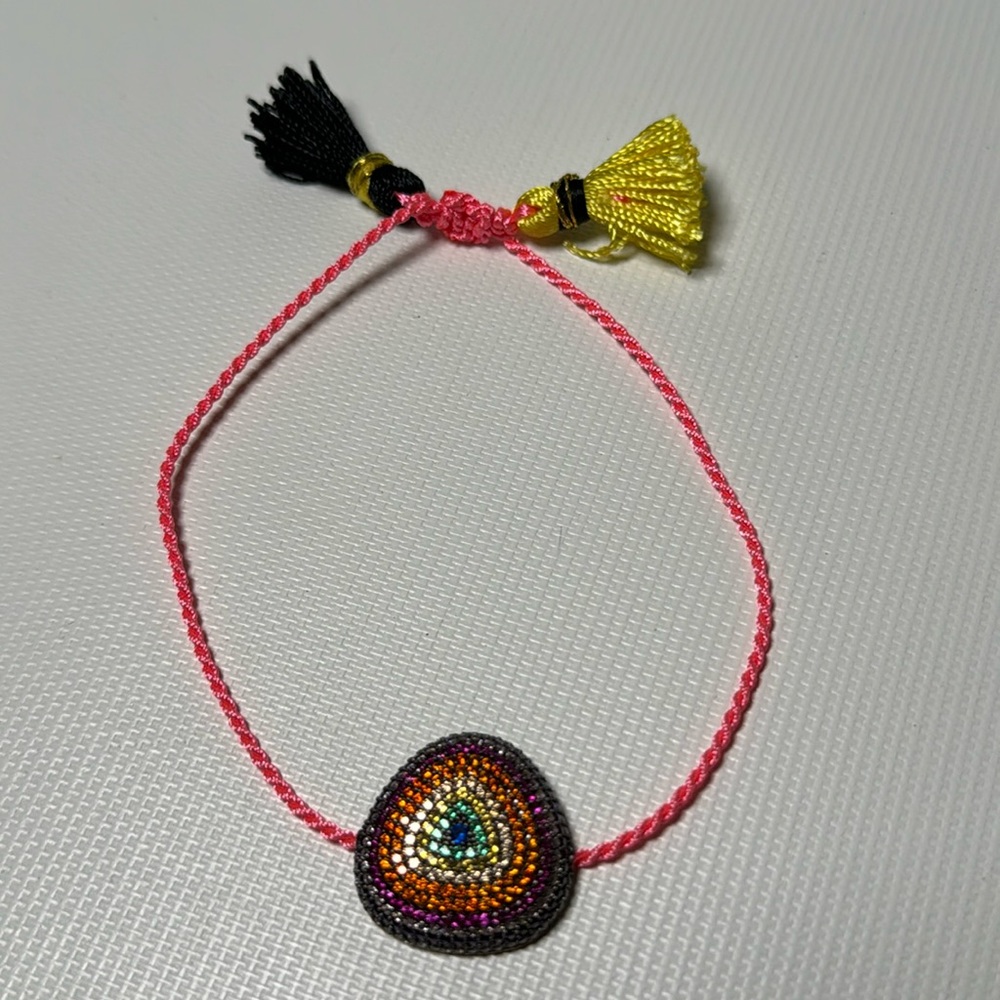 Rainbow Crystal Evil Eye Bracelet